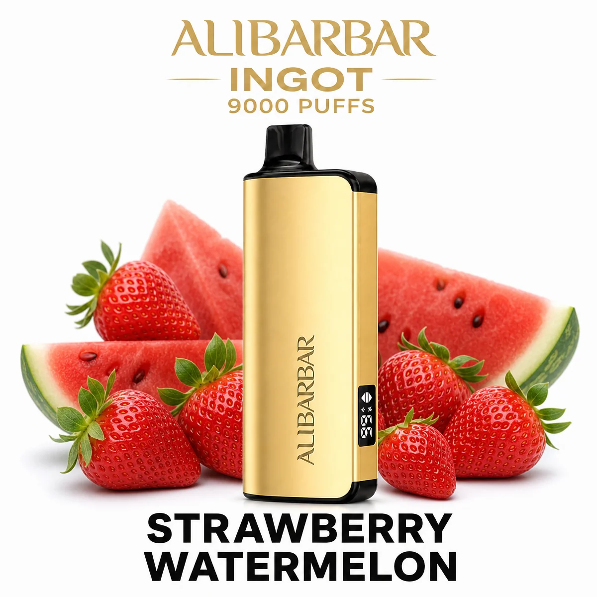 Strawberry Watermelon ALIBARBAR Ingot 9000 9,000 Puffs