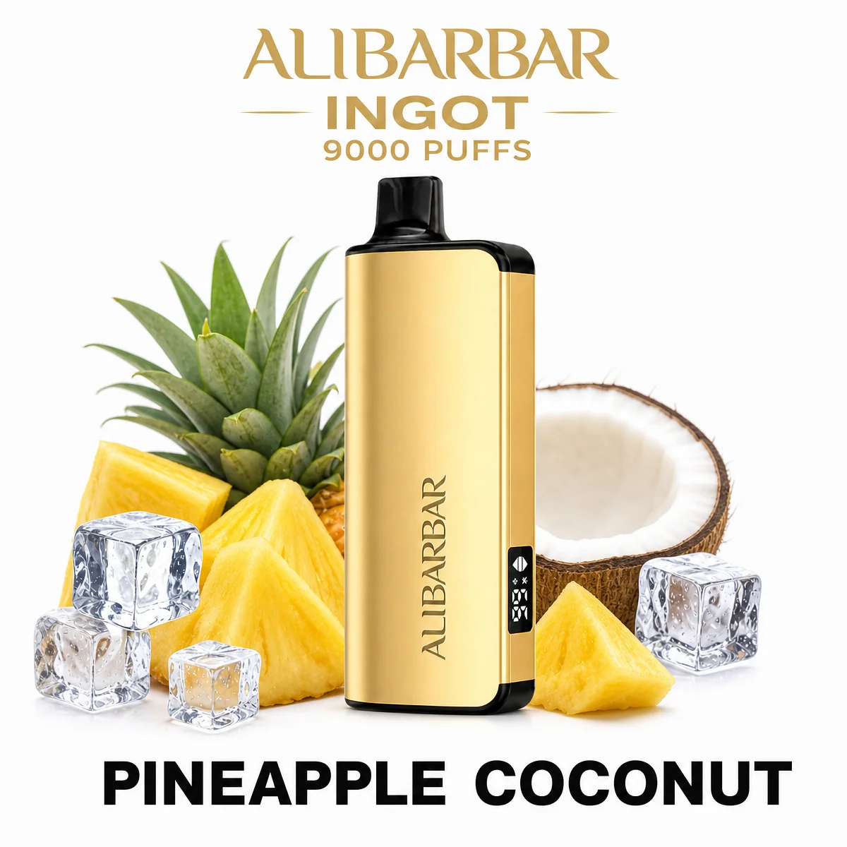 Pineapple Coconut ALIBARBAR Ingot 9000 9,000 Puffs