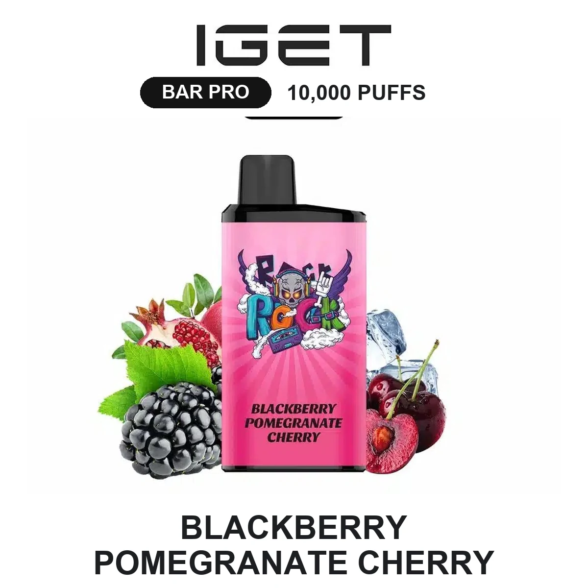 Blackberry Pomegranate Cherry IGET Bar Pro 10,000 Puffs