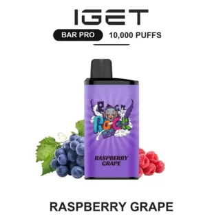 Raspberry Grape IGET Bar Pro 10,000 Puffs