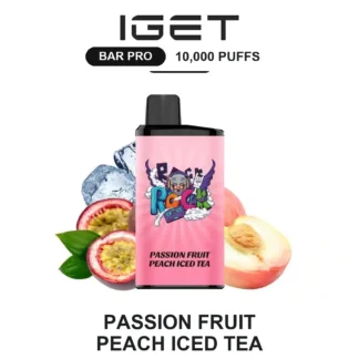 Passion Fruit Peach Iced Tea IGET Bar Pro 10,000 Puffs