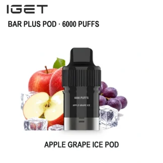 Apple Grape Ice IGET Bar Plus Pod 6000 6,000 Puffs