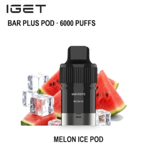 Melon Ice IGET Bar Plus Pod 6000 6,000 Puffs