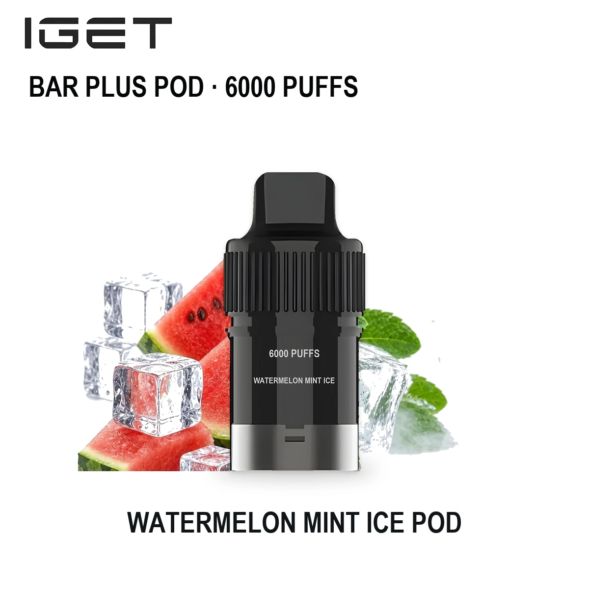 Watermelon Mint Ice IGET Bar Plus Pod 6000 6,000 Puffs