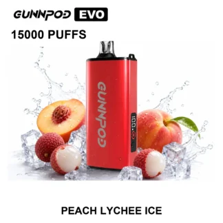 Peach Lychee Ice GUNNPOD EVO 15,000 Puffs
