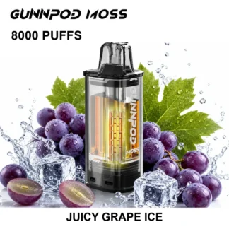 Juicy Grape Ice GUNNPOD Moss Pod 8000 8,000 Puffs