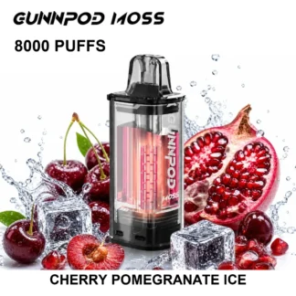 Cherry Pomegranate Ice GUNNPOD Moss Pod 8000 8,000 Puffs