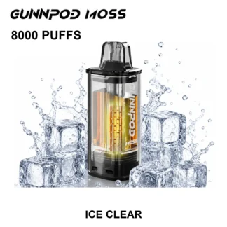 Ice Clear GUNNPOD Moss Pod 8000 8,000 Puffs