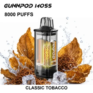 Classic Tobacco GUNNPOD Moss Pod 8000 8,000 Puffs