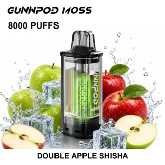 Double Apple Shisha GUNNPOD Moss Pod 8000 8,000 Puffs