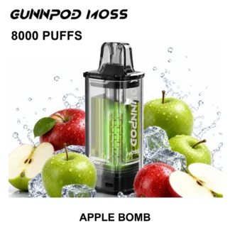 Apple Bomb GUNNPOD Moss Pod 8000 8,000 Puffs