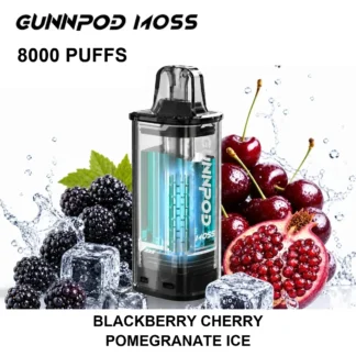 Blackberry Cherry Pomegranate Ice GUNNPOD Moss Pod 8000 8,000 Puffs