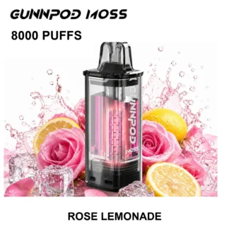 Rose Lemonade GUNNPOD Moss Pod 8000 8,000 Puffs