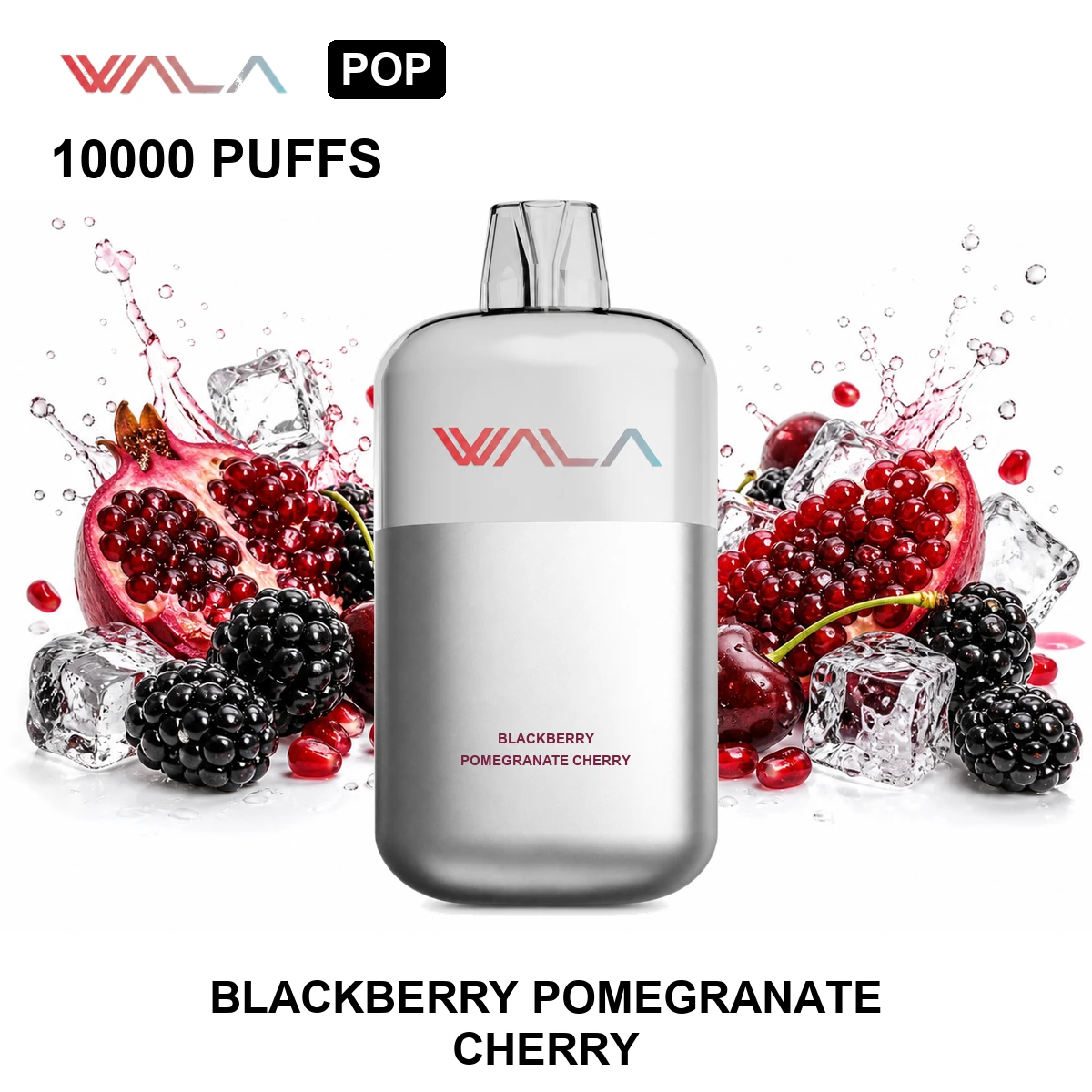 Blackberry Pomegranate Cherry WALA POP 10000 10,000 Puffs